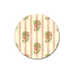 Lotus Flower Waterlily Wallpaper Magnet 3  (round) by Mariart