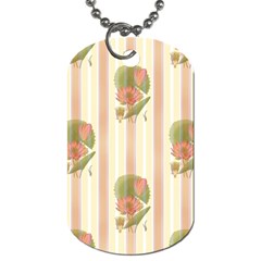 Lotus Flower Waterlily Wallpaper Dog Tag (two Sides)