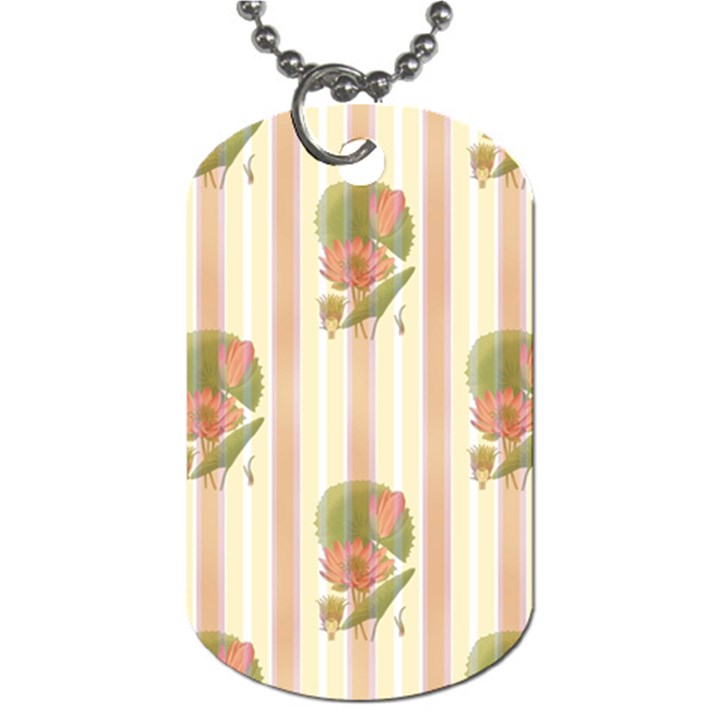 Lotus Flower Waterlily Wallpaper Dog Tag (Two Sides)