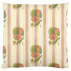 Lotus Flower Waterlily Wallpaper Large Cushion Case (two Sides) by Mariart