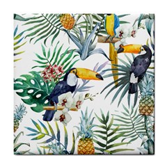 Tropical birds Tile Coasters