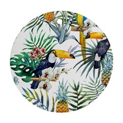 Tropical birds Round Ornament (Two Sides)