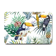 Tropical birds Small Doormat 