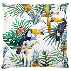 Tropical birds Large Flano Cushion Case (One Side)