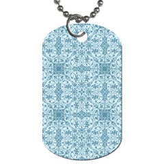 Ornamental Blue Dog Tag (one Side)