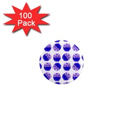 Kawaii Blueberry Jam Jar Pattern 1  Mini Magnets (100 Pack)  by snowwhitegirl