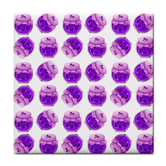 Kawaii Grape Jam Jar Pattern Tile Coasters by snowwhitegirl