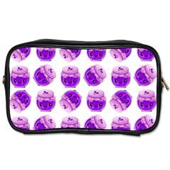 Kawaii Grape Jam Jar Pattern Toiletries Bag (two Sides) by snowwhitegirl