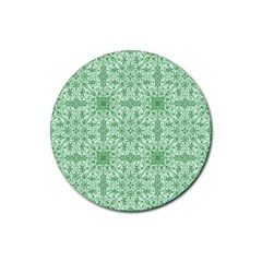 Ornamental Green Rubber Round Coaster (4 pack) 