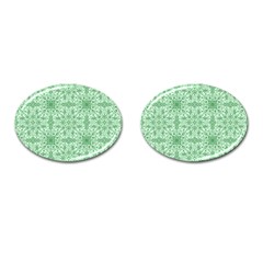 Ornamental Green Cufflinks (Oval)