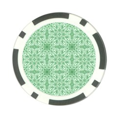 Ornamental Green Poker Chip Card Guard