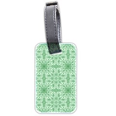 Ornamental Green Luggage Tags (Two Sides)