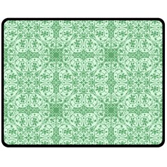 Ornamental Green Double Sided Fleece Blanket (Medium) 