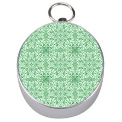 Ornamental Green Silver Compasses