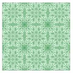 Ornamental Green Large Satin Scarf (Square)