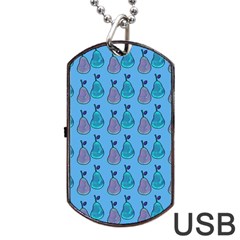 Pears Aqua Dog Tag Usb Flash (two Sides) by snowwhitegirl