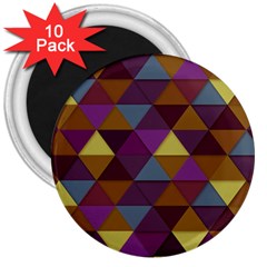 Fall Geometric Pattern 3  Magnets (10 Pack) 