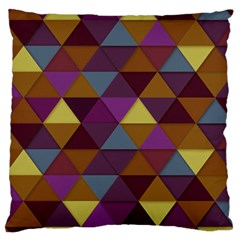 Fall Geometric Pattern Large Flano Cushion Case (one Side) by snowwhitegirl