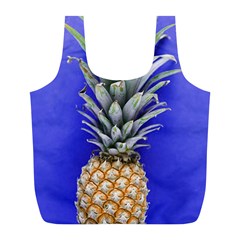 Pineapple Blue Full Print Recycle Bag (l)