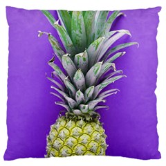 Pineapple Purple Large Flano Cushion Case (one Side)