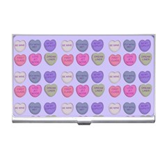 Valentine Hearts Lilac Business Card Holder