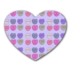 Valentine Hearts Lilac Heart Mousepads