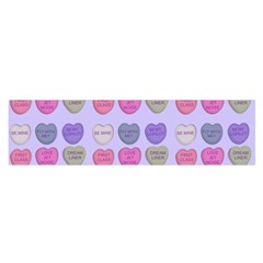 Valentine Hearts Lilac Satin Scarf (oblong)