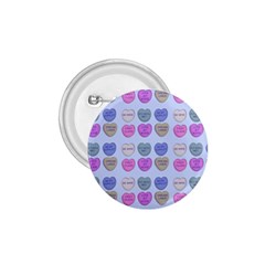 Valentine Hearts Blue 1 75  Buttons