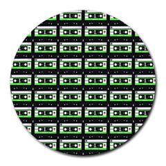 Green Cassette Round Mousepads