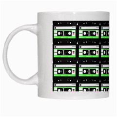 Green Cassette White Mugs
