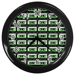 Green Cassette Wall Clock (Black)