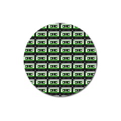 Green Cassette Magnet 3  (Round)