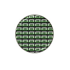 Green Cassette Hat Clip Ball Marker (10 Pack)