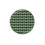 Green Cassette Hat Clip Ball Marker (10 pack) Front