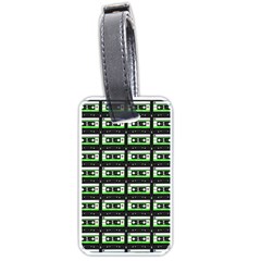 Green Cassette Luggage Tags (One Side) 