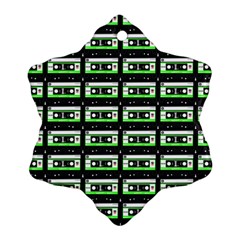 Green Cassette Ornament (Snowflake)