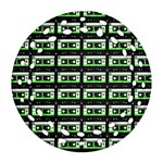 Green Cassette Round Filigree Ornament (Two Sides) Front