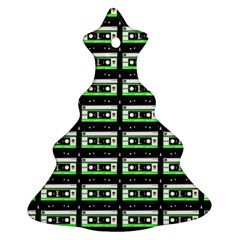 Green Cassette Christmas Tree Ornament (Two Sides)