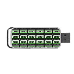 Green Cassette Portable USB Flash (One Side)