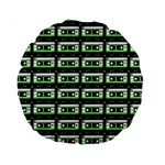 Green Cassette Standard 15  Premium Round Cushions Back