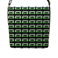 Green Cassette Flap Closure Messenger Bag (L)