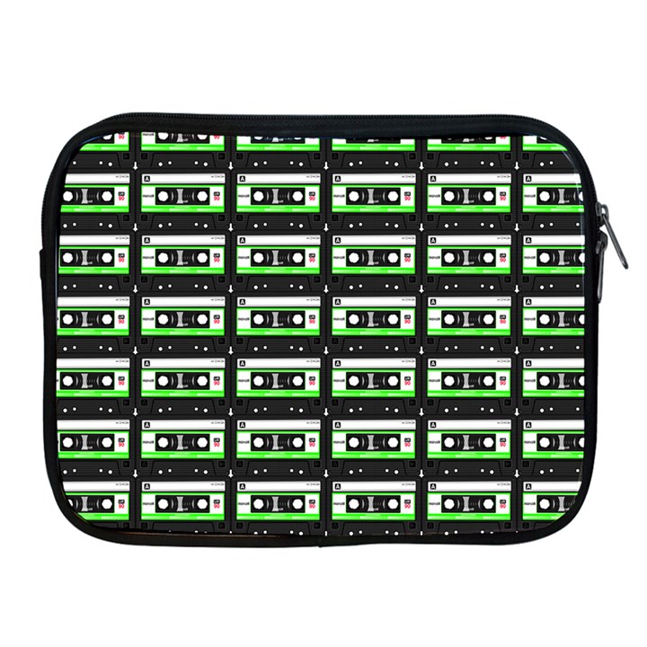 Green Cassette Apple iPad 2/3/4 Zipper Cases