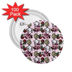 Victorian Girl Pink 2 25  Buttons (100 Pack)  by snowwhitegirl