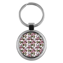 Victorian Girl Pink Key Chains (round)  by snowwhitegirl