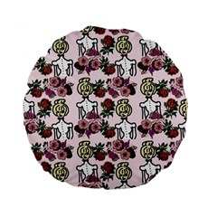 Victorian Girl Pink Standard 15  Premium Round Cushions by snowwhitegirl