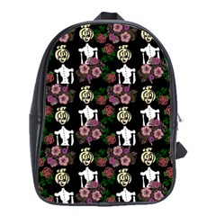 Victorian Girl Black School Bag (large)