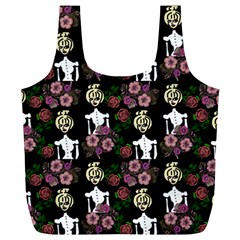 Victorian Girl Black Full Print Recycle Bag (xl) by snowwhitegirl