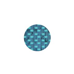 Zen Lotus Wood Wall Blue 1  Mini Buttons by snowwhitegirl