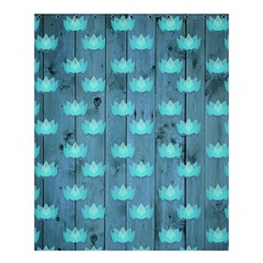 Zen Lotus Wood Wall Blue Shower Curtain 60  X 72  (medium)  by snowwhitegirl