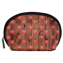 Zen Lotus Wood Wall Accessory Pouch (large)